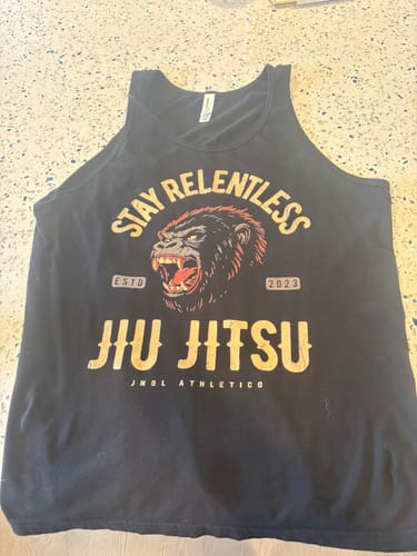 Customer photo review of Stay Relentless Gorilla - Tank Top
