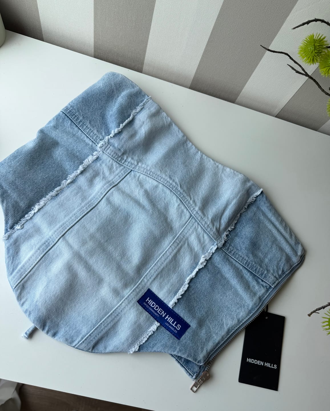 Customer photo review of REWORKED DENIM CORSET