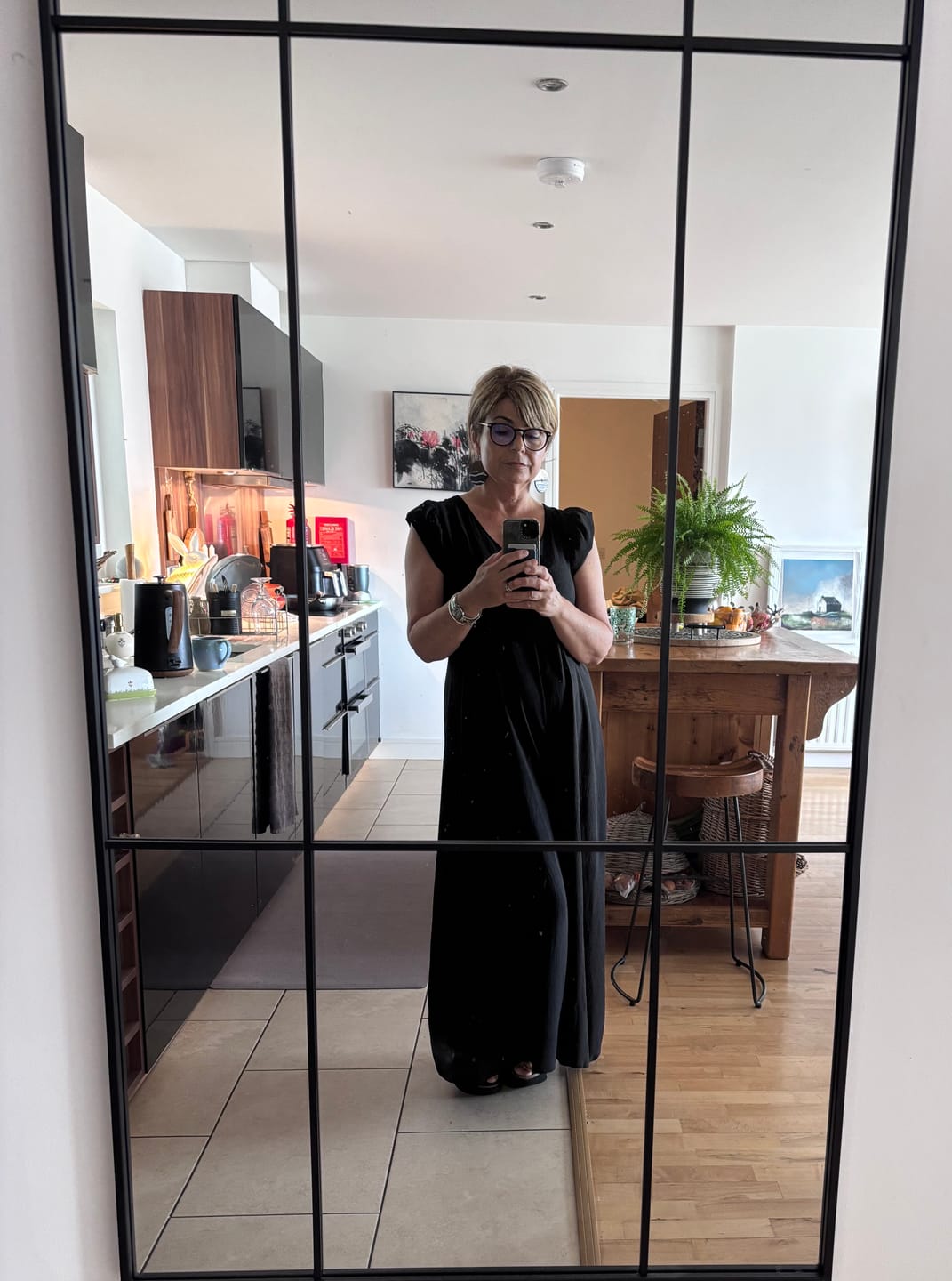 Customer photo review of Justine Black Frill Sleeve Jumpsuit