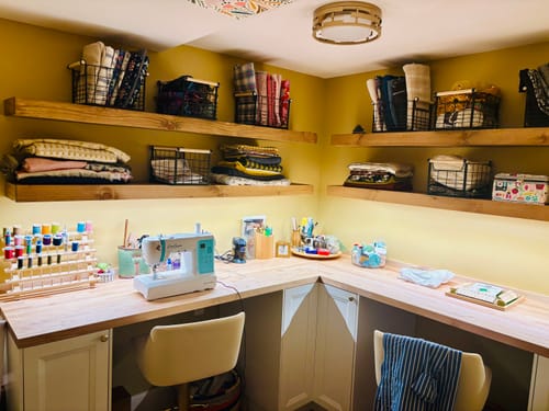 Customer photo review of Modern 3" Thick Floating Shelves