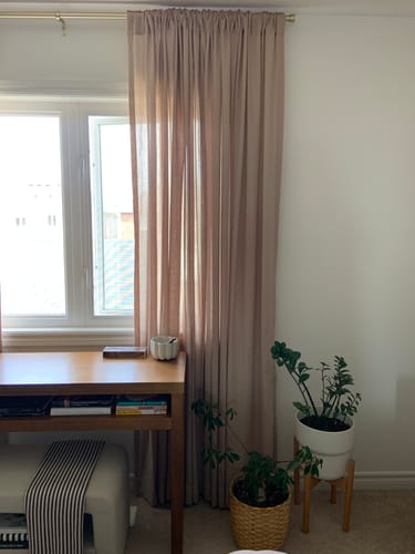 Customer photo review of Latvian Linen Blend Lightweight Custom Curtain