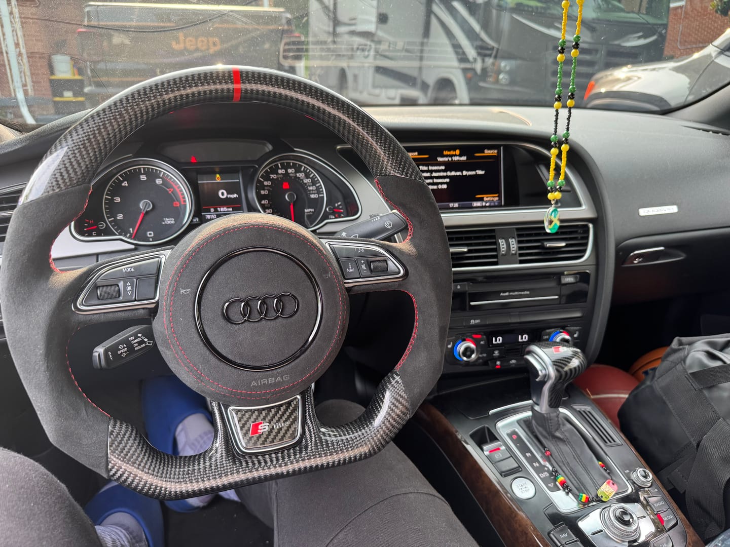 Customer photo review of 2012+ Audi A3/A4/A5/A6/A7/S3/S4/S5/S6/S7 Custom Carbon Fiber Steering Wheel