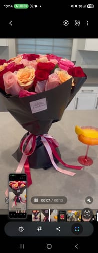 Customer photo review of Cherry Rose Bouquet
