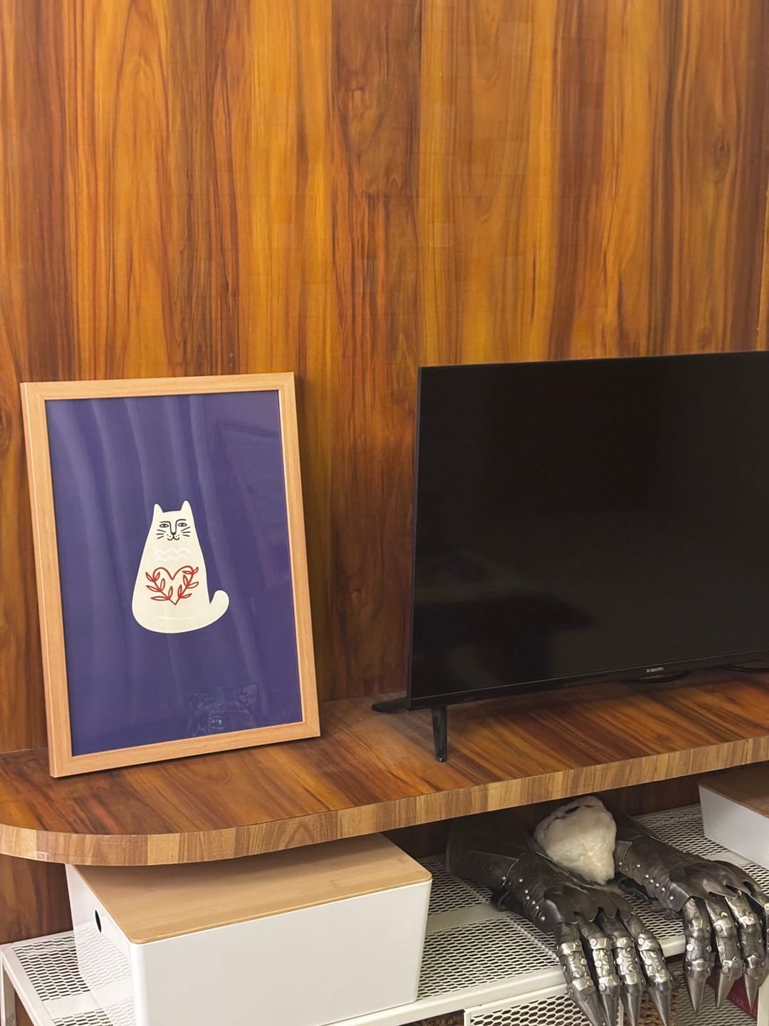 Customer photo review of White Cat Red Heart Poster
