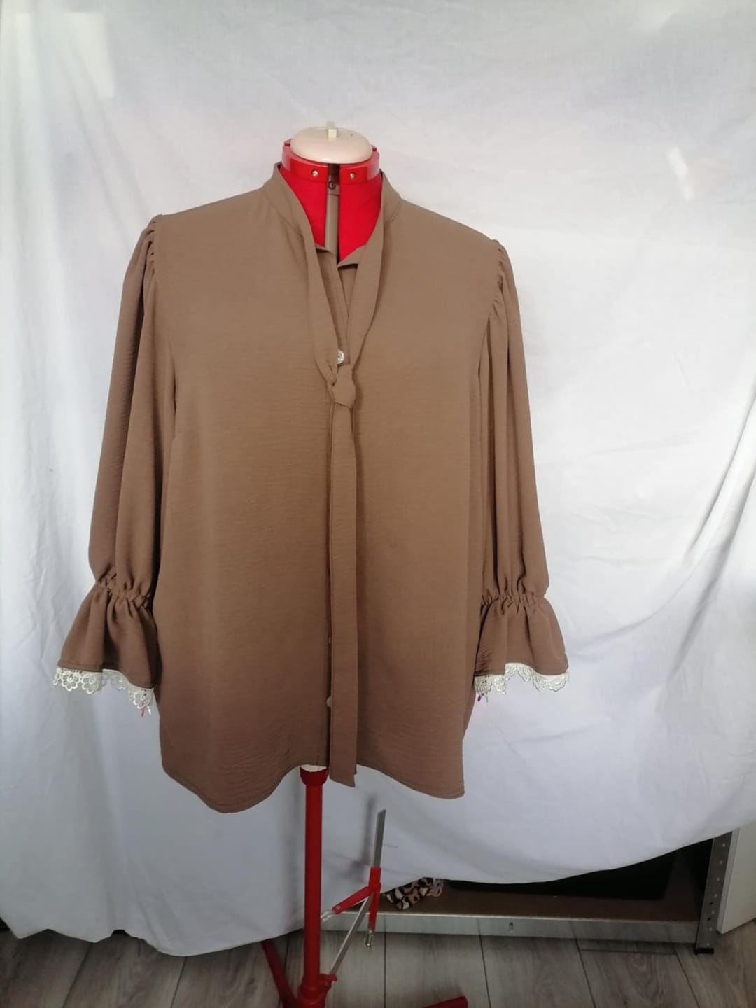 Customer photo review of Plain Italian Stretch Crepe Polyester Fabric
