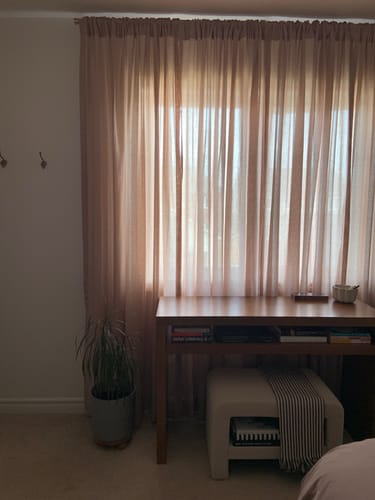 Customer photo review of Latvian Linen Blend Lightweight Custom Curtain