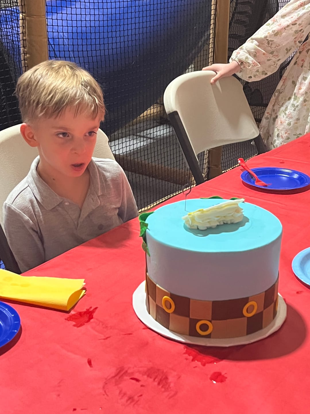 Customer photo review of Blue Blur Cake