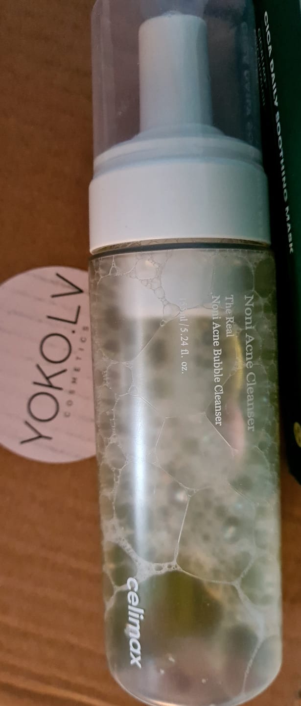 Customer photo review of Maigas ādu attīrošas putiņas ar sastāvā iekļautām noni ogām Celimax The Real Noni Acne Bubble Cleanser