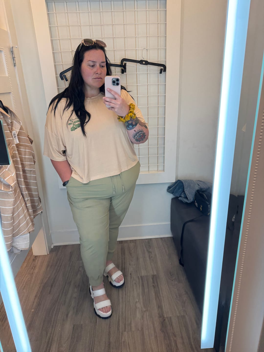 Customer photo review of Mentally Checked Out Modal Tee