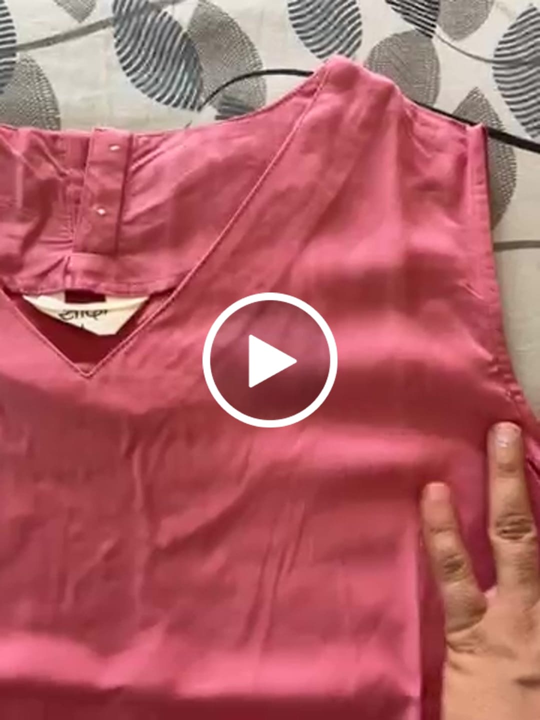 Customer video review of Rose V-Neck Sleeveless Top