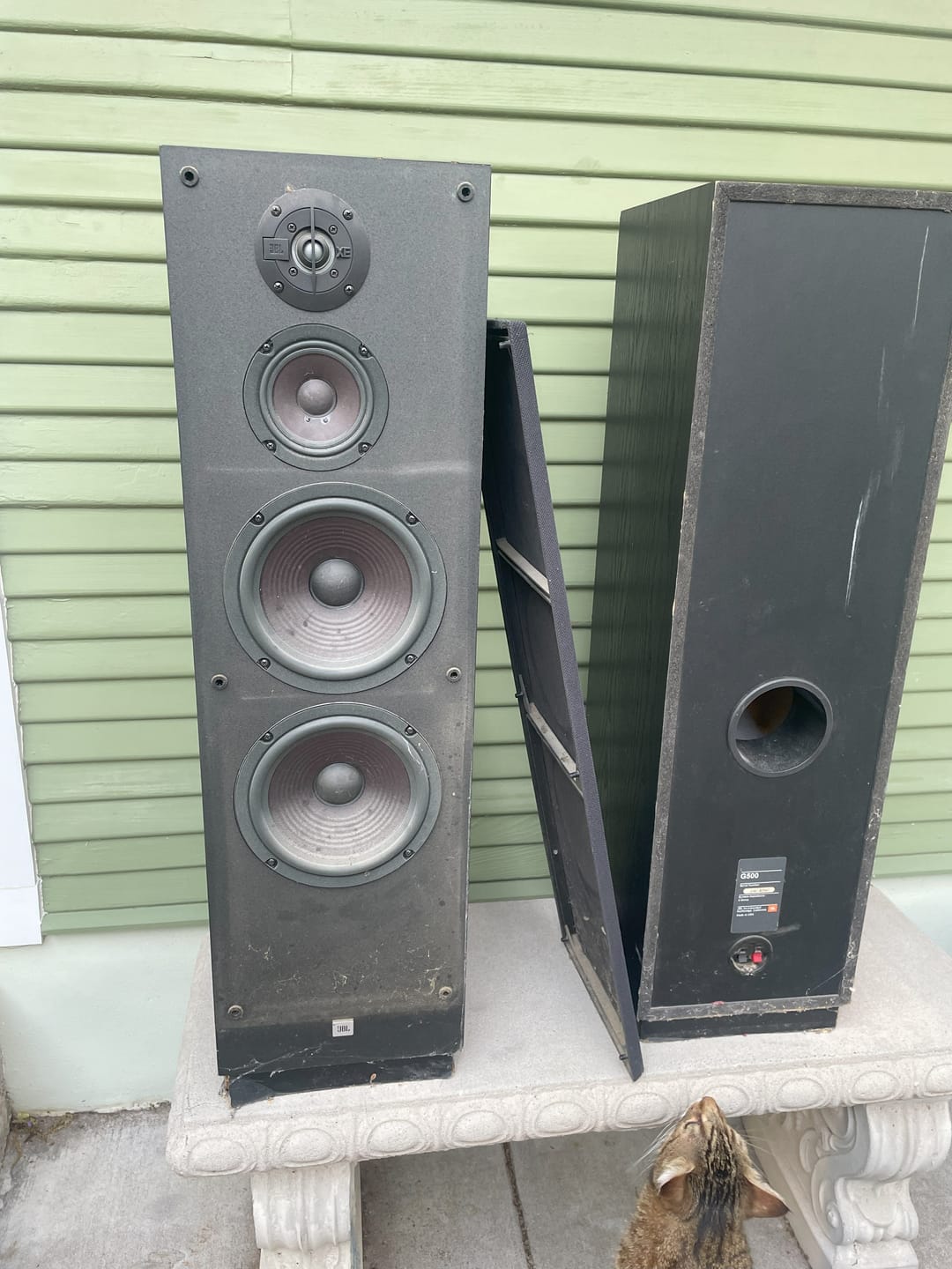 Customer photo review of Retro Speaker Grill Cloth | Multi-Color Linen Fabric
