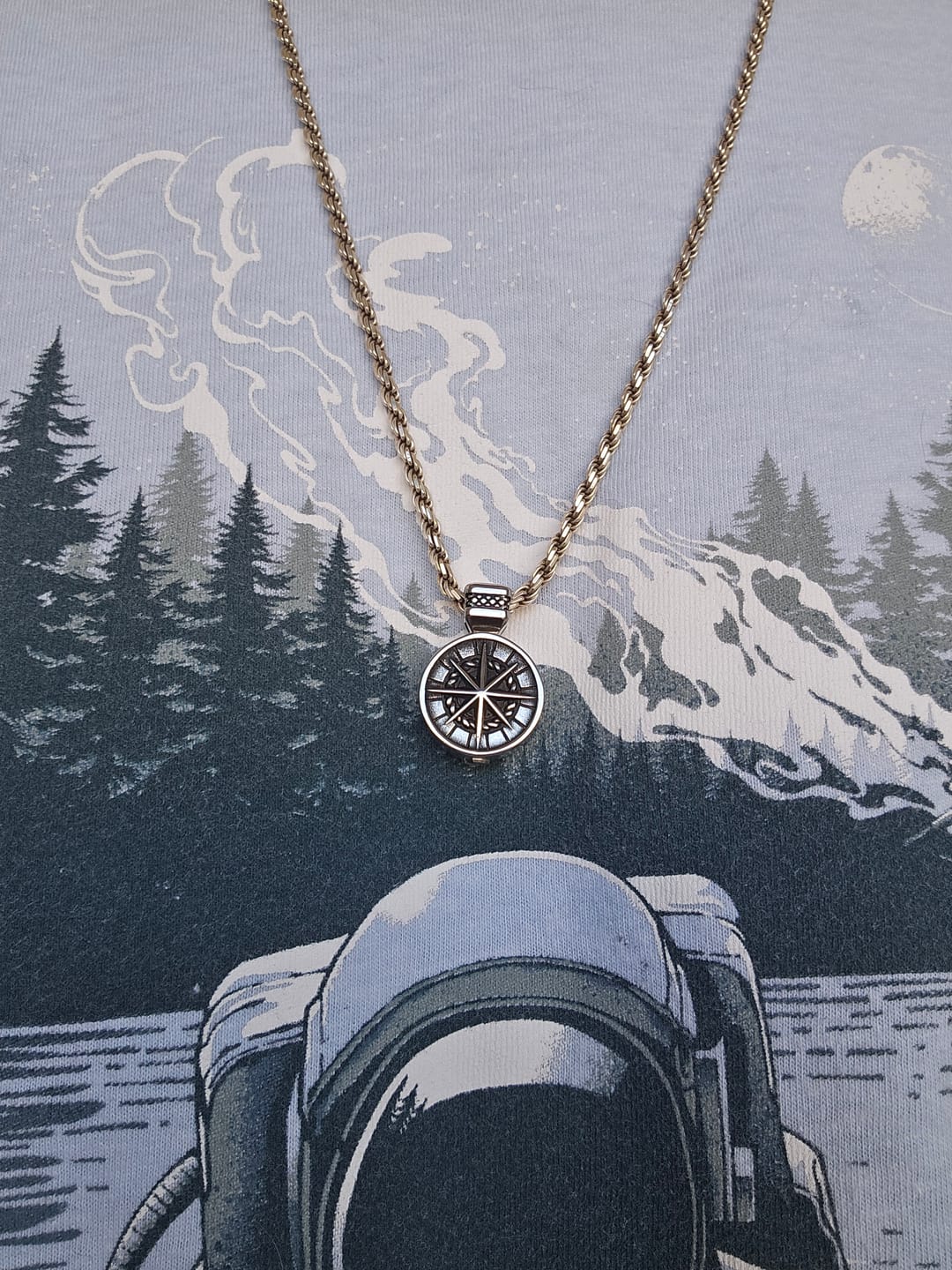 Customer photo review of Compass Urn Pendant