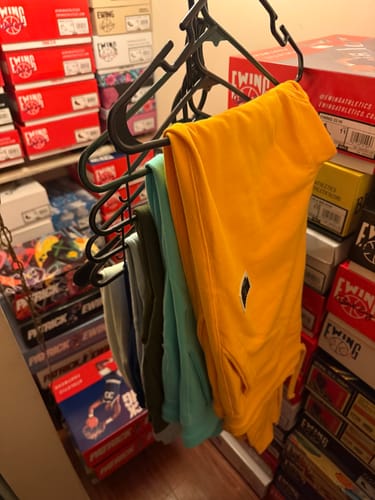 Customer photo review of Golden Yellow Premium Logo Jogger Pants