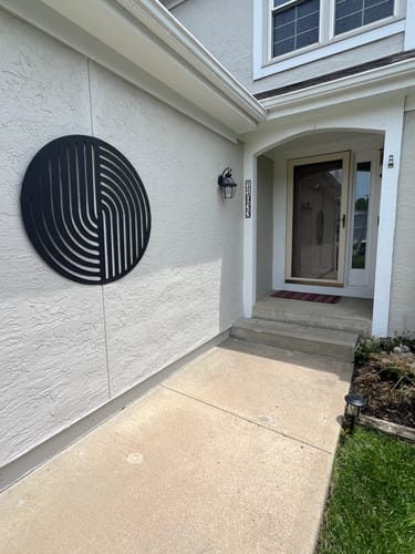 Customer photo review of Geometric Table Metal Wall Art