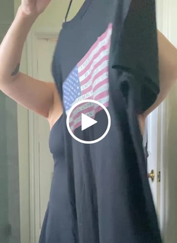 Customer video review of Hero Company Men's Pledge Of Allegiance Black Tee - Helps Pair Veterans With A Service Dog or Shelter Dog