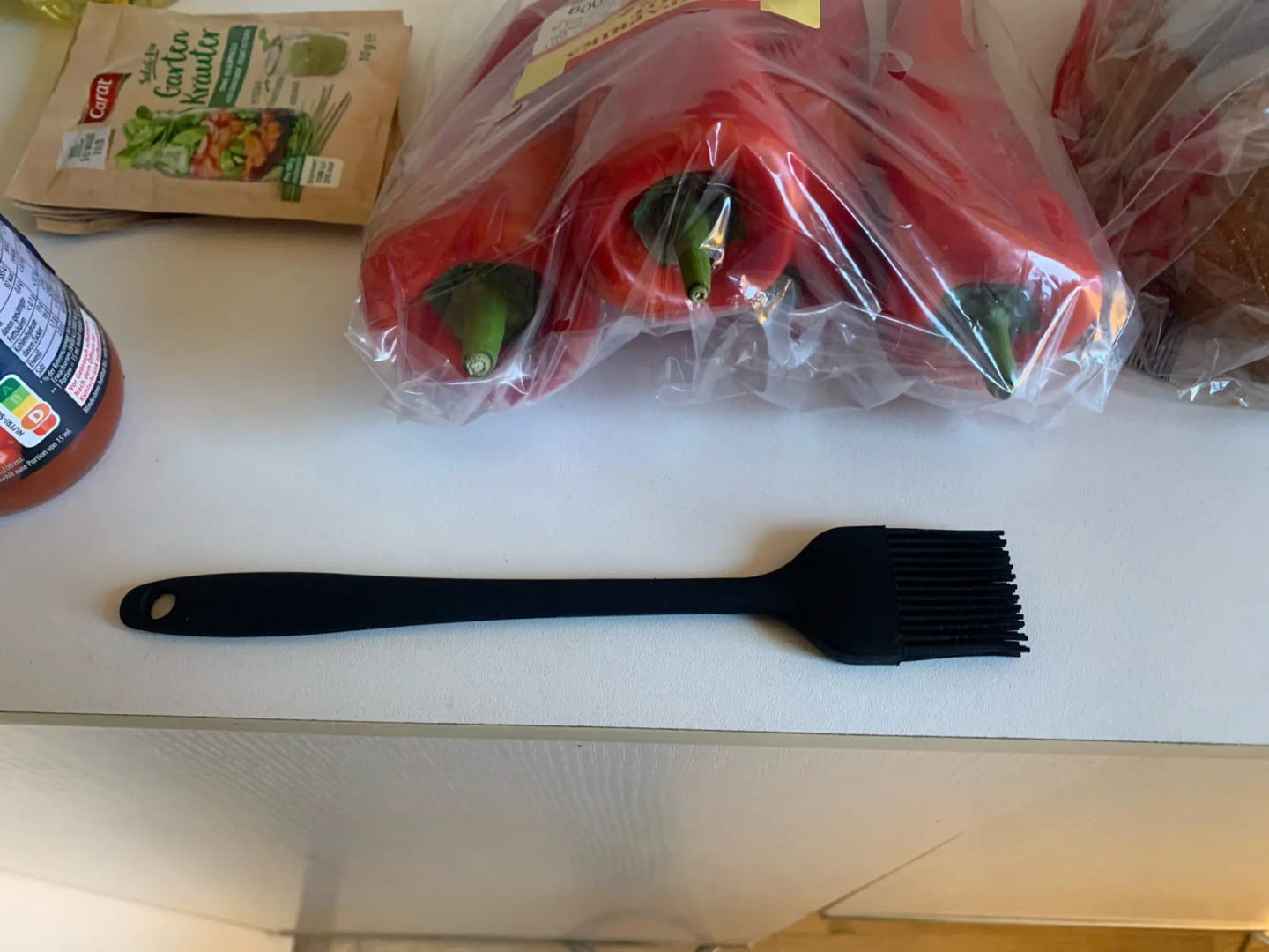 Customer photo review of 5pcs Premium Silicone Kitchen Brush Set