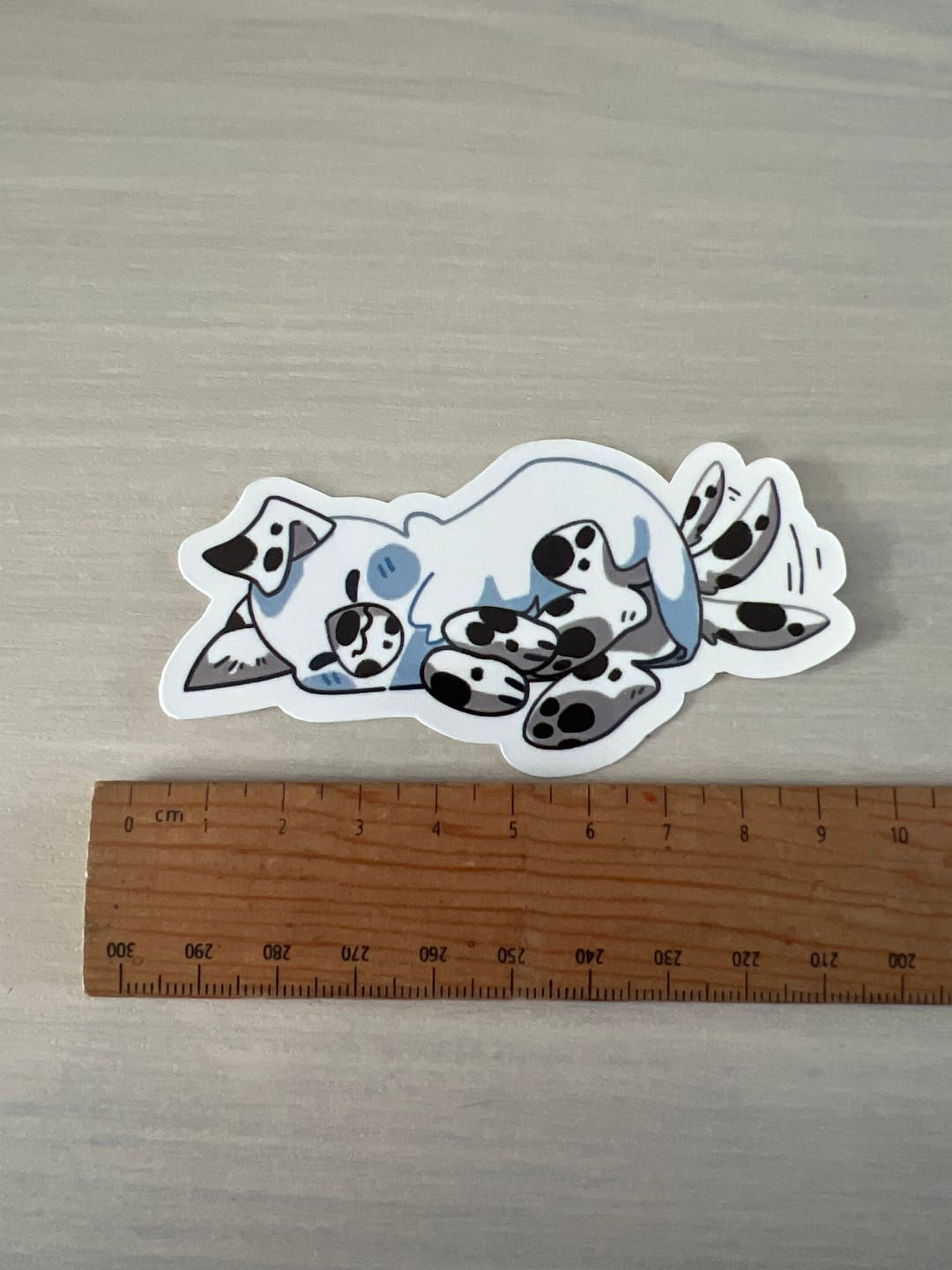 Customer photo review of Cute Ghost Puppy Stickers!