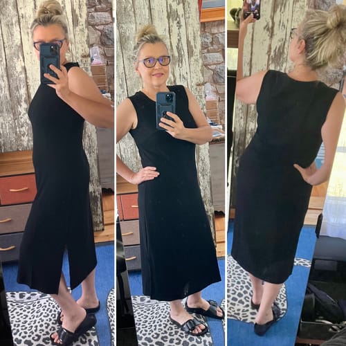 Customer photo review of Iris Ribbed Dress - Black