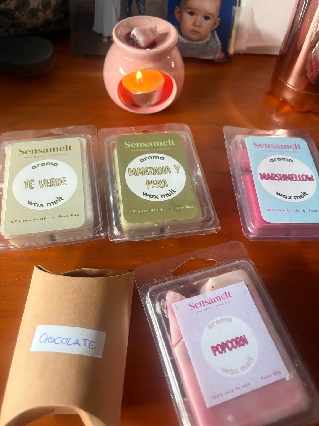 Customer photo review of 🎁 Caja Sorpresa Sensamelt – Aromas Exclusivos 🕯️