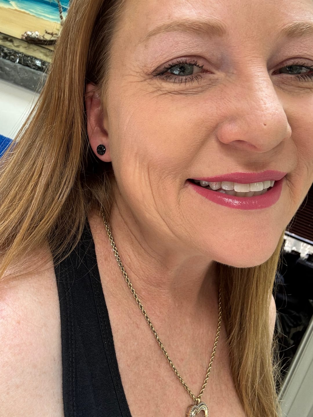 Customer photo review of Petite Faux Diamond Studs Hypoallergenic Earrings for Sensitive Ears Made with Plastic Posts