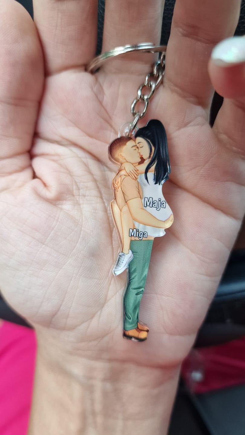 Customer photo review of Doll Couple Kissing Hugging  Personalized Ornament