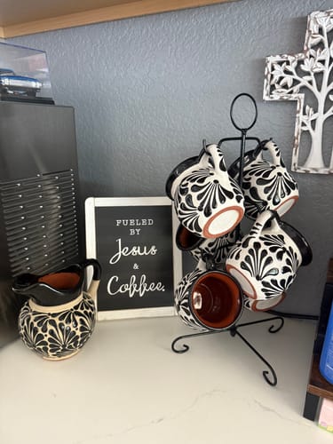 Customer photo review of Mexican Clay Pitcher Engobe Colorful Jarra De Barro Talavera Small Pitcher