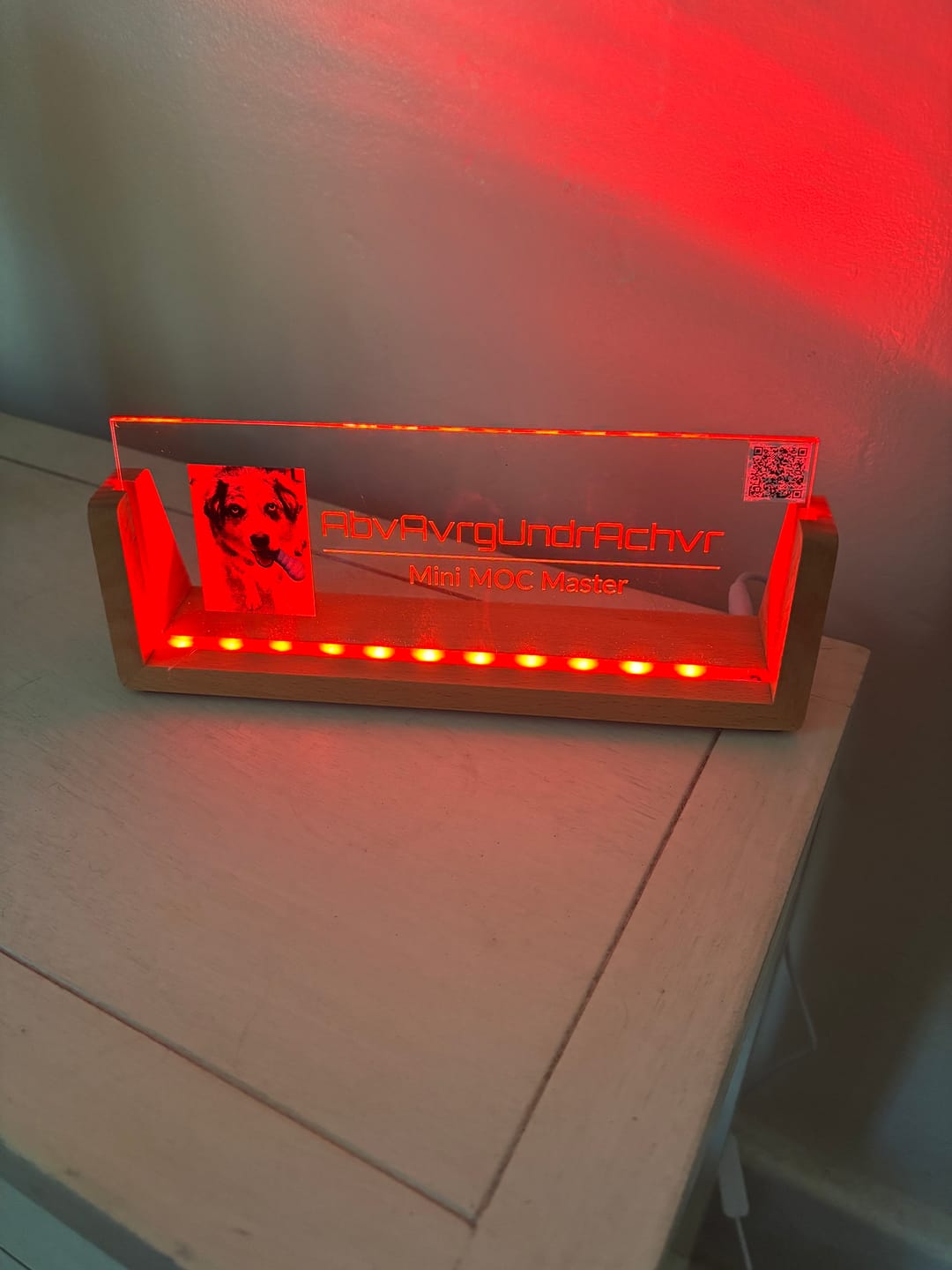 Customer photo review of Led Light Office Name Plate for Desk