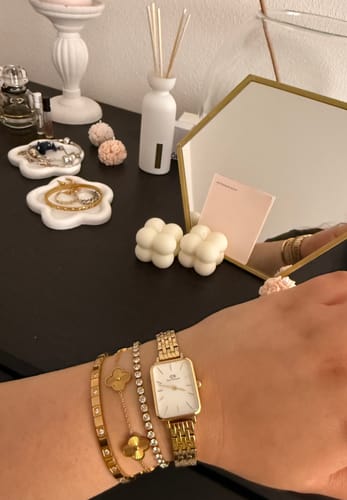 Customer photo review of Shine Clover Armband | 18K vergoldet