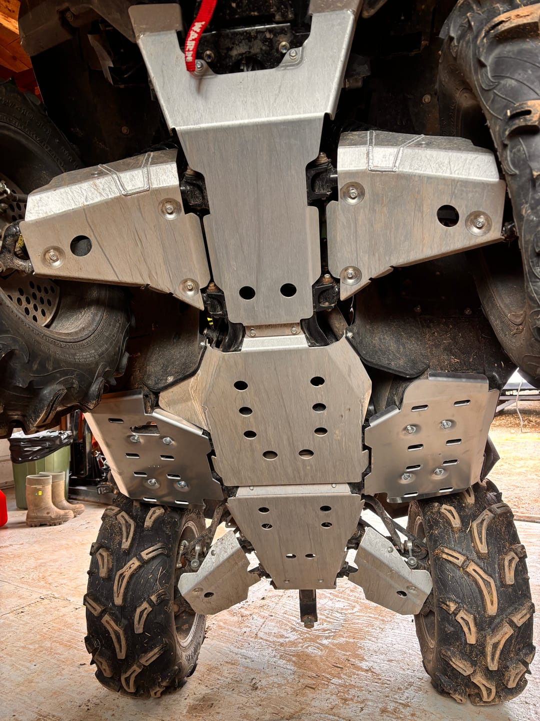 Customer photo review of Footwell Skid Plate Kit — Yamaha Grizzly 550/700 (2007+)