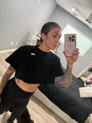 Customer photo review of Varsity Top