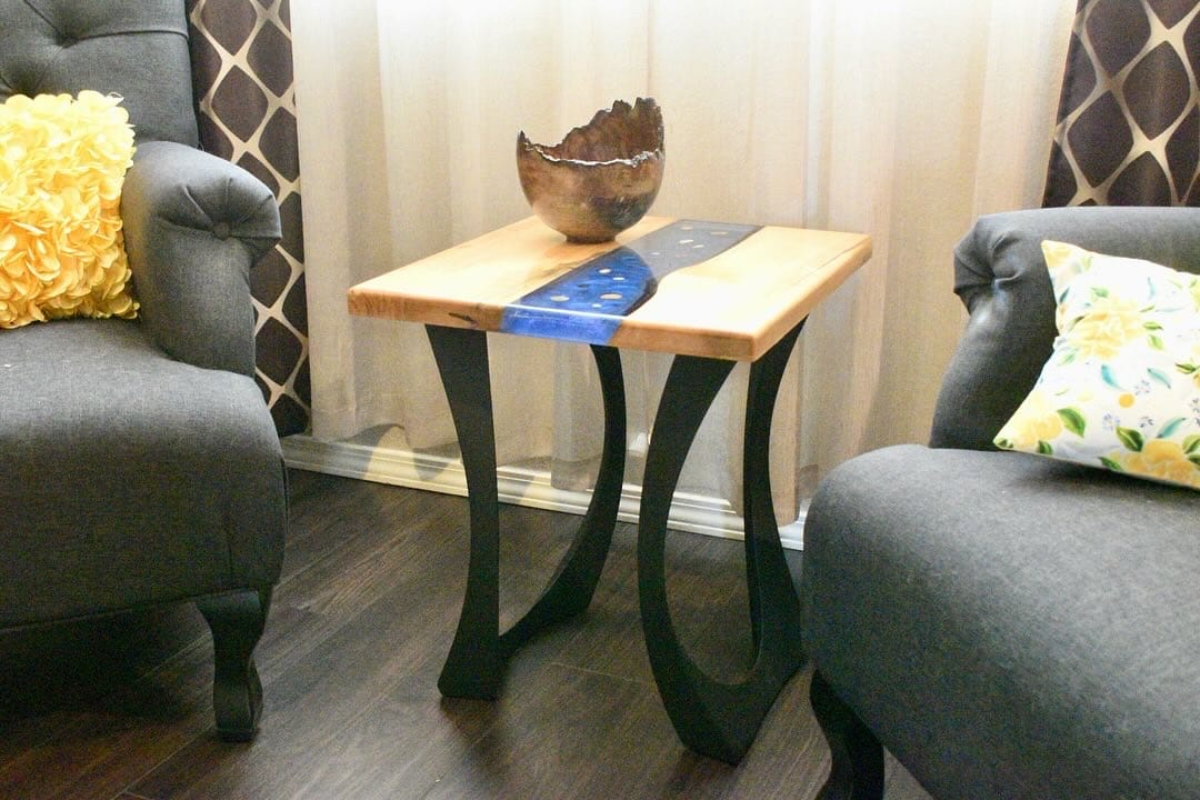 Customer photo review of End Table Legs 218 Cleo 20H Unique Metal Furniture