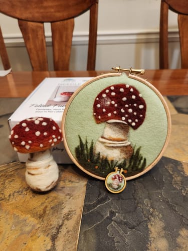 Customer photo review of Sophie Wheatley's Felted Fungi Supplies Box