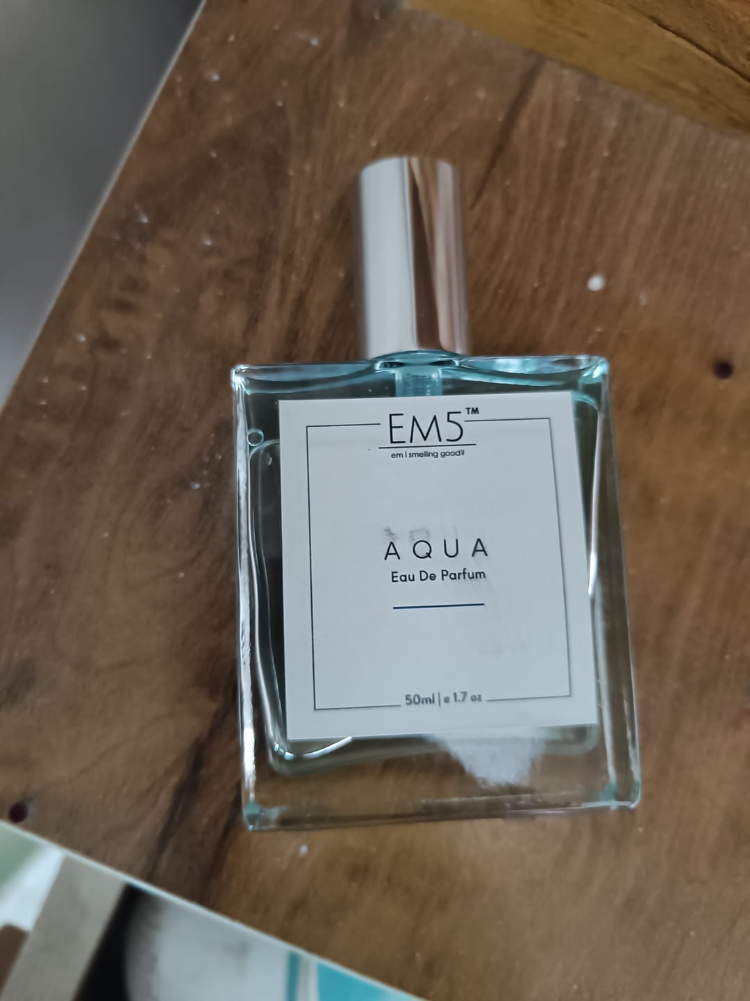 Customer photo review of EM5™ Aqua Perfume EDP Spray for Men | Aromatic Fresh Spicy Fragrance Accords | Luxury Gift for Him | Variants Available: 50 ml Spray / 15 ml Spray