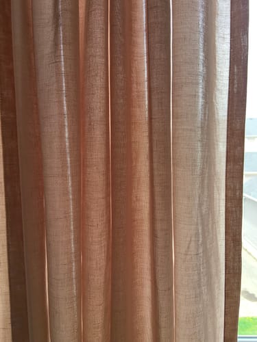 Customer photo review of Latvian Linen Blend Lightweight Custom Curtain