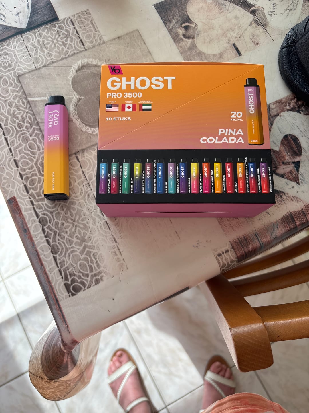 Customer photo review of Ghost Pro 3500 Puffs Disposable Vape Box Of 10