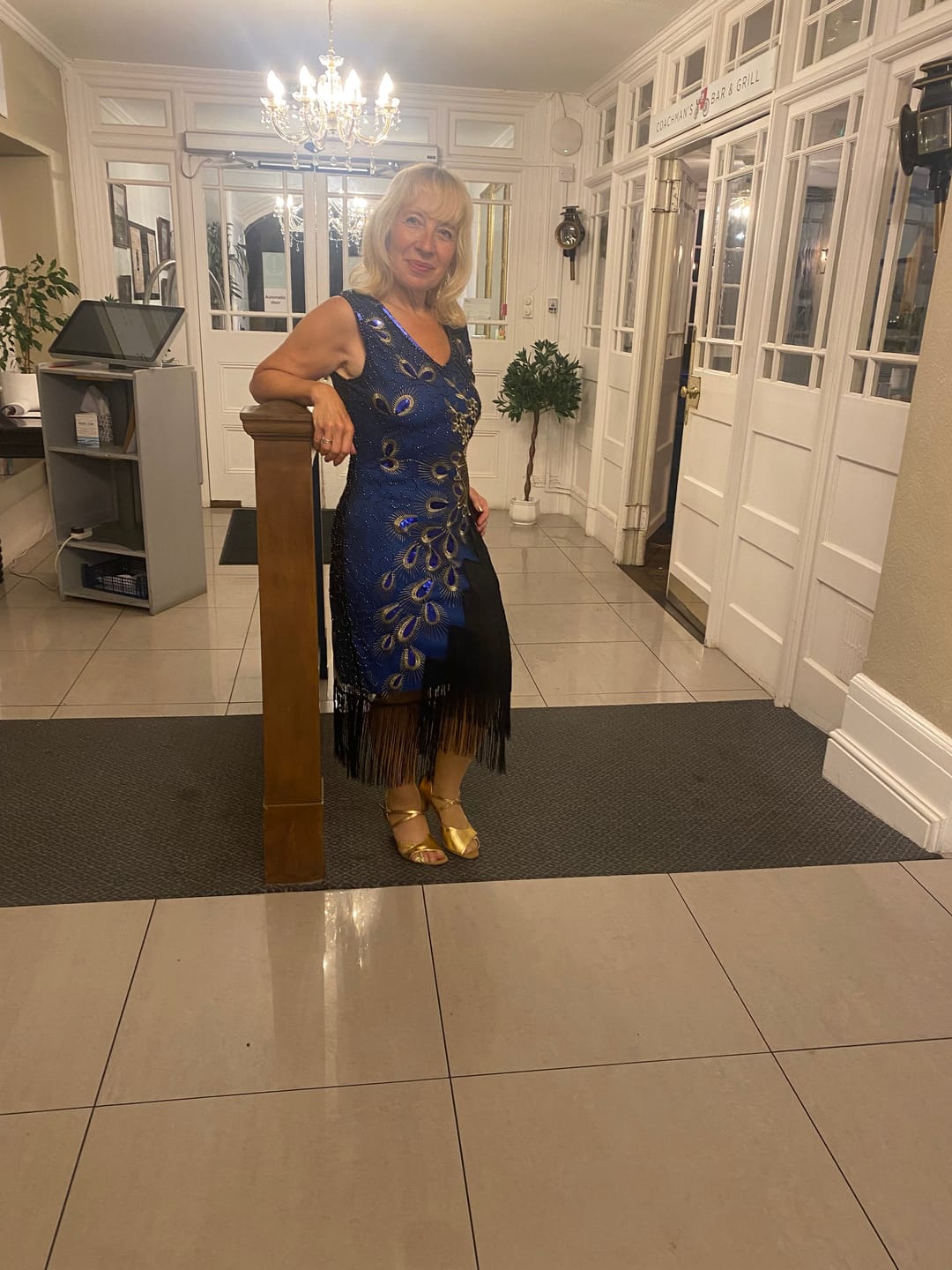 Customer photo review of Lena Flapper Dress - Blue