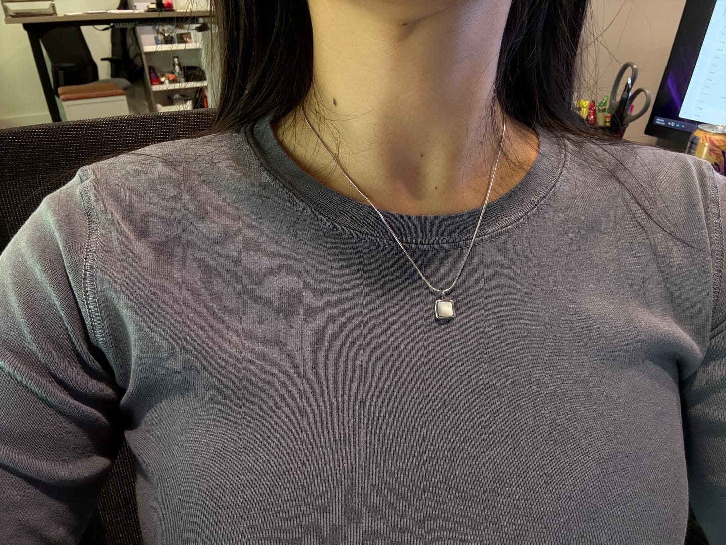 Customer photo review of Riva Moonstone Pendant Necklace