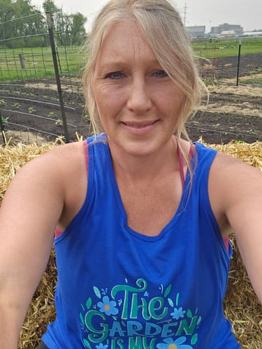 Customer photo review of The Garden Is My Therapy Graphic Tank Top