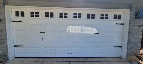 Customer photo review of Magnetic Garage Door Window Accents