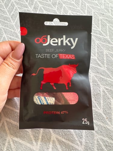 Customer photo review of ObJerky Beef Texas, 25 gr.