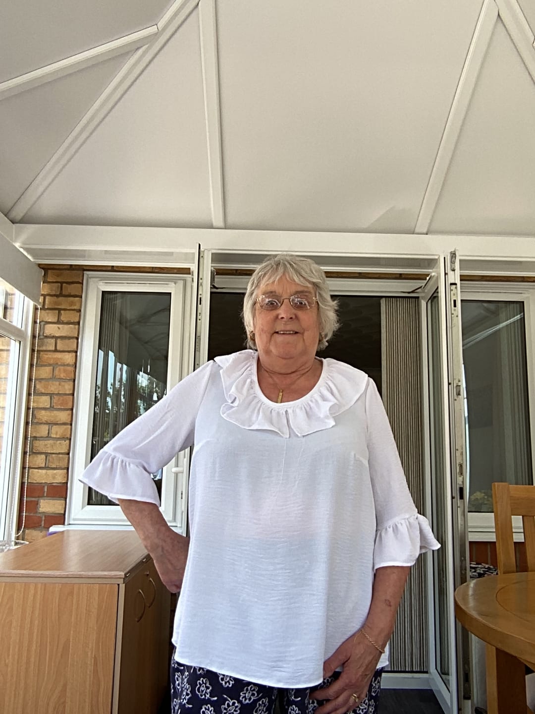 Customer photo review of Plain Italian Stretch Crepe Polyester Fabric