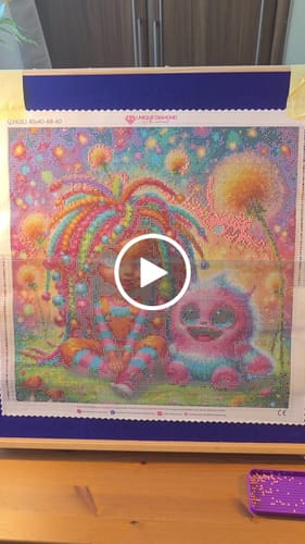 Customer video review of 5D Diamond Painting AB Steine – Funkelfreunde im Zaubergarten