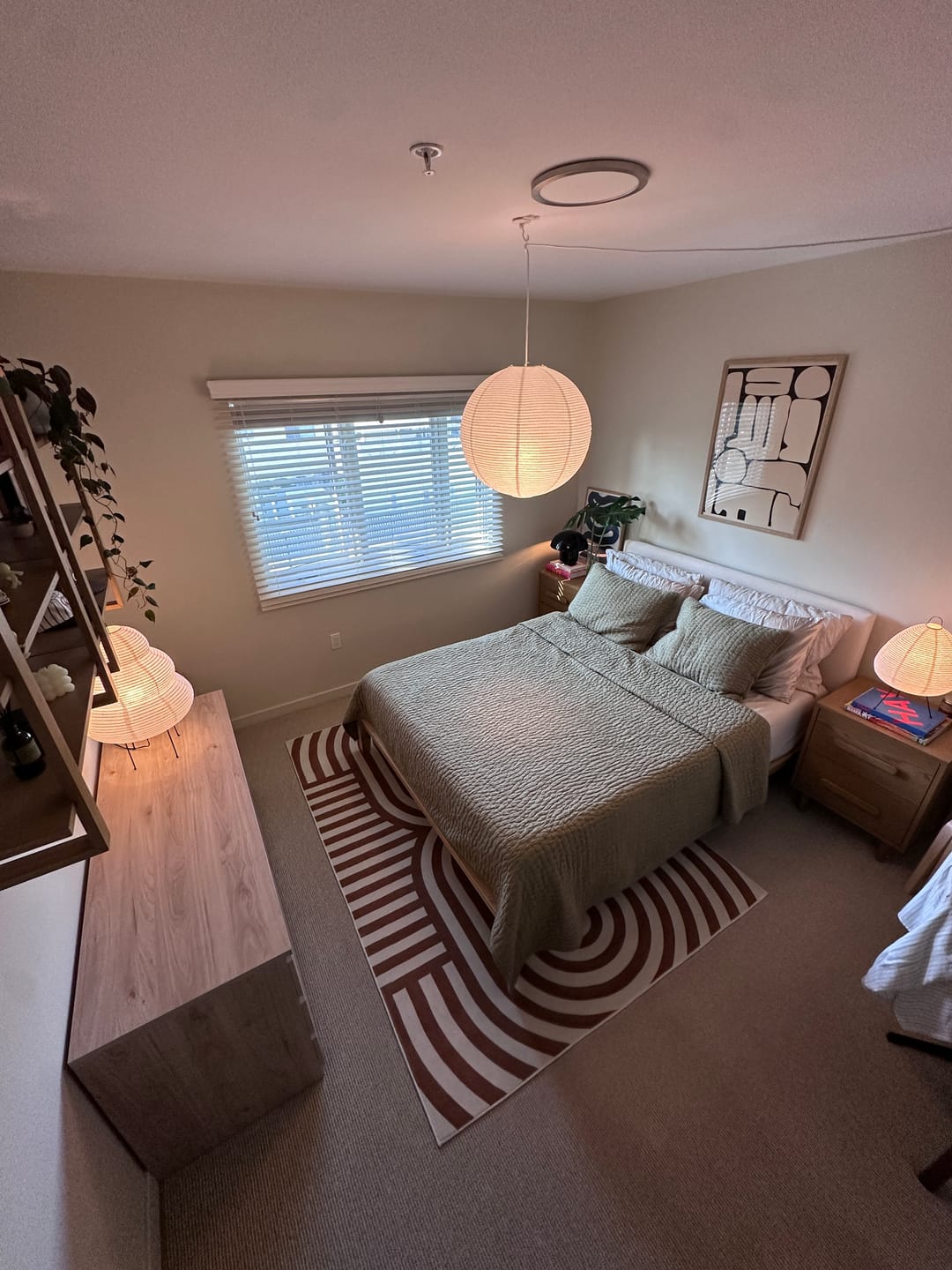 Customer photo review of Curvy Brown Stripes Design Rug