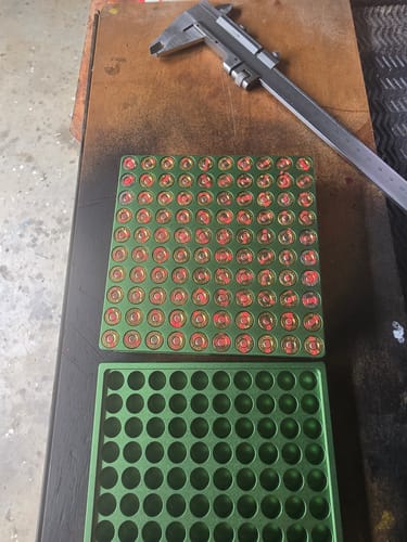 Customer photo review of 100 Pocket Case Gauge Ammo Checker & Lid - 9mm