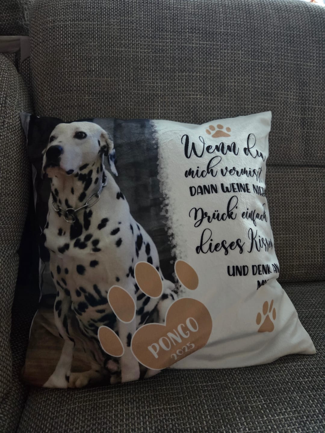 Customer photo review of Wenn du mich vermisst - Individuelles Kissen