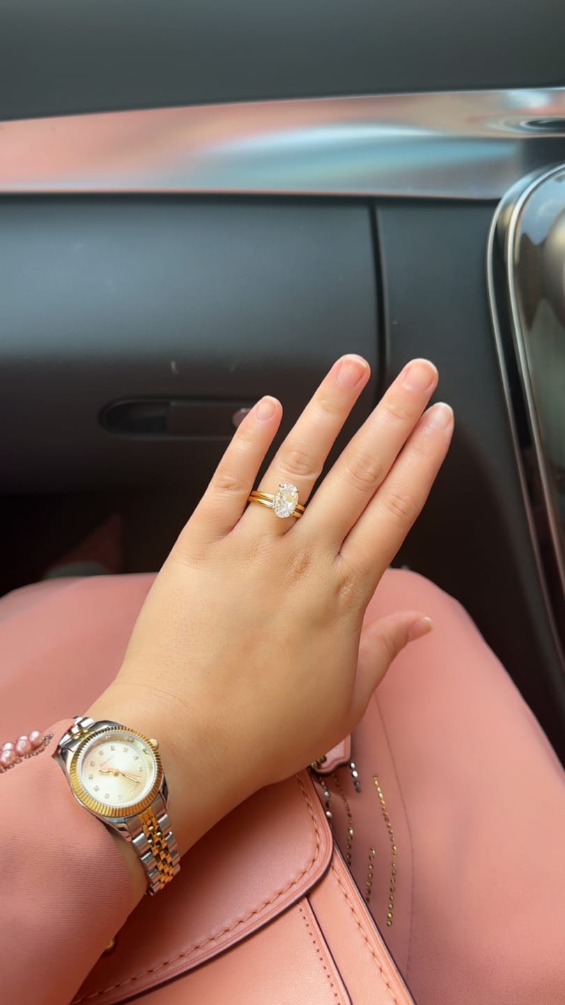 Customer photo review of Gold Plain Band