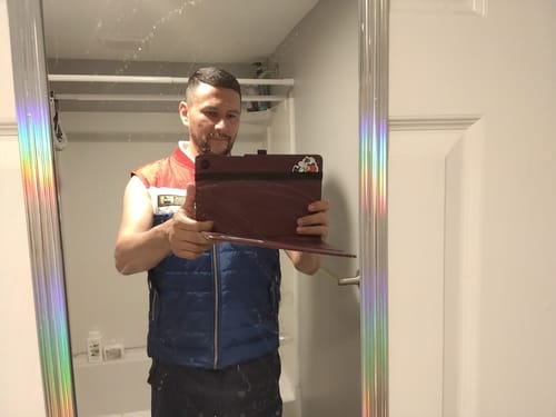 Customer photo review of 1986 Acura High Fidelity Tee (tan)