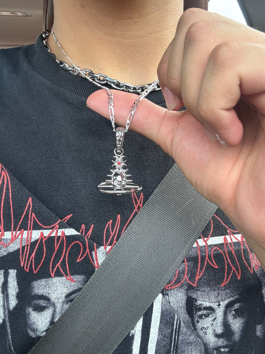 Customer photo review of ORBITUARY PENDANT