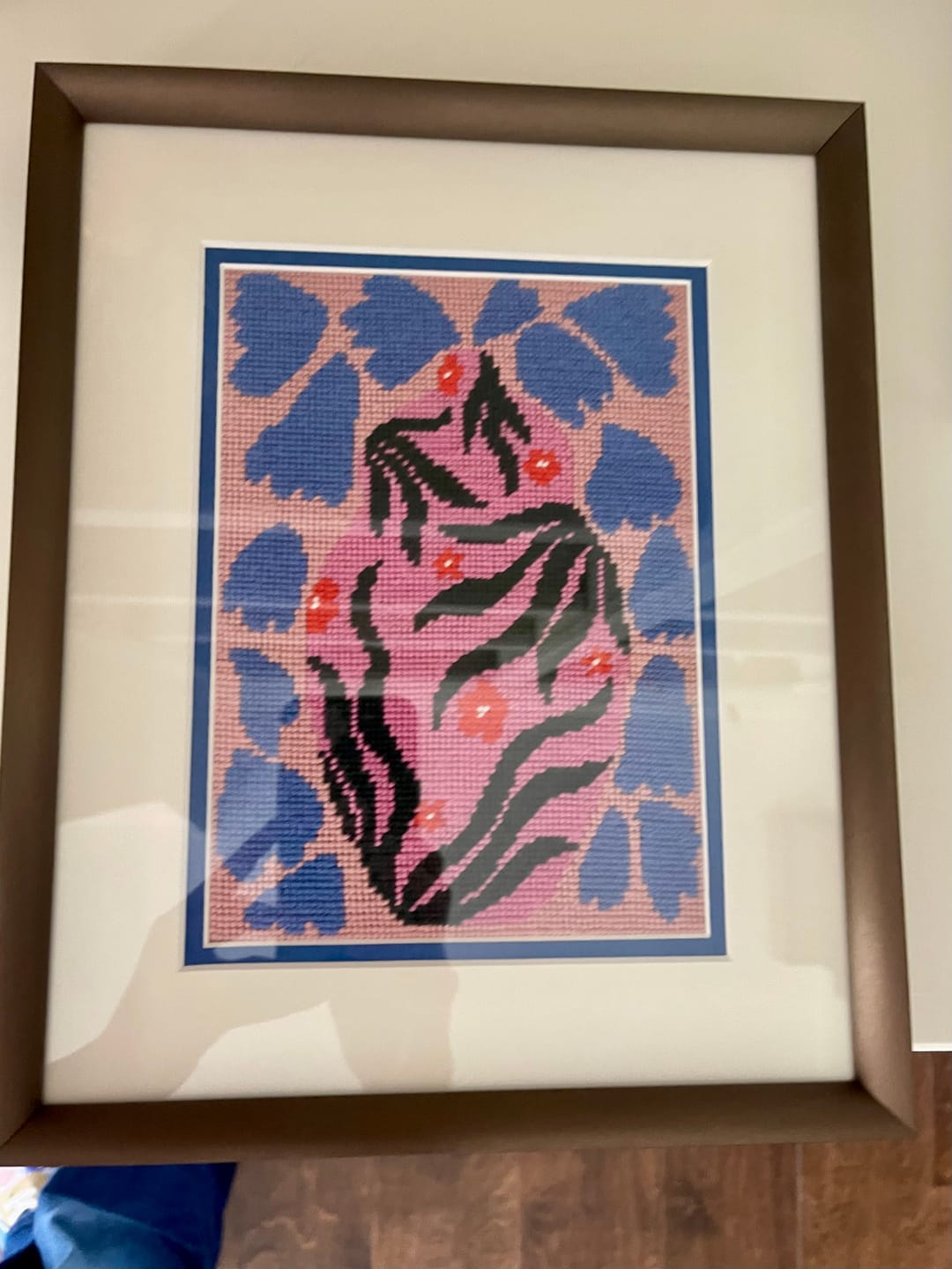 Customer photo review of Daisy Pot Needlepoint Kit