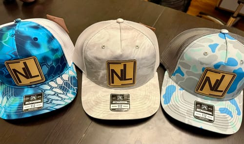 Customer photo review of Custom Leather Patch Hats Richardson CAMO Laser Engraved